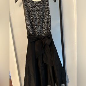 Black/silver cachet dress